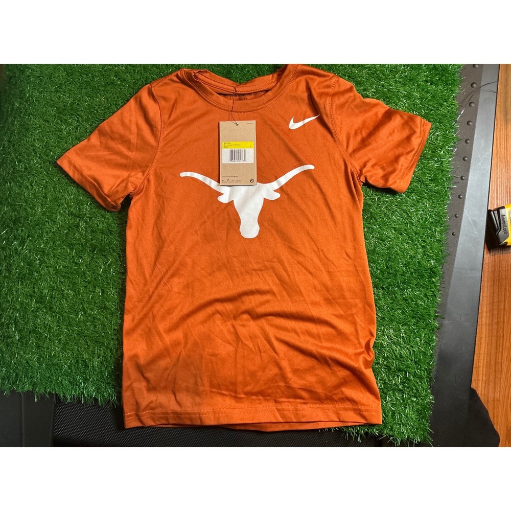Nike Boys Texas Longhorns Dri-FIT Legend SS Tee Burnt Orange Small B21304-DOR